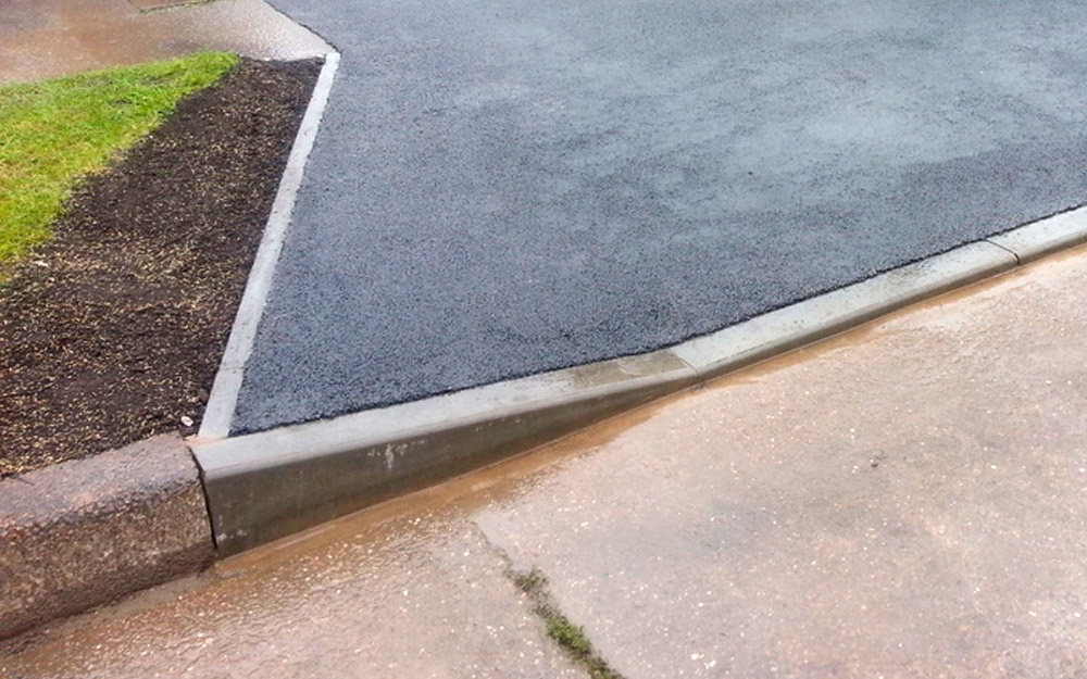 Drop curb installation